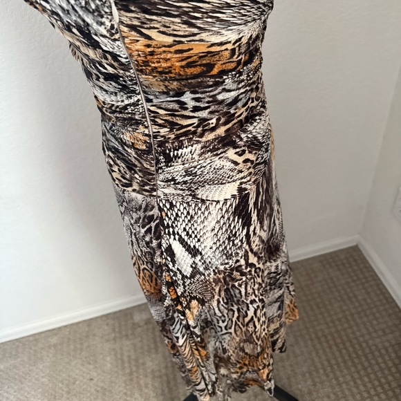 Mary L Couture Halter Dress Animal Print High-lo Size 6 - Picture 6 of 9